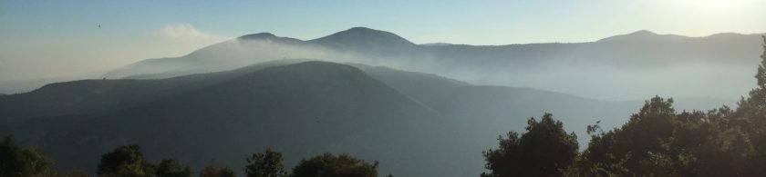 View of the mountains in cloud, taken from the summit of Baou de St Jeannet